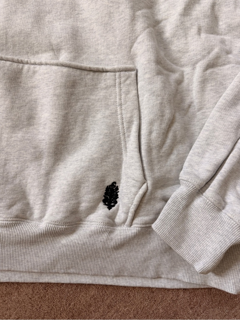 FP Movement A Cut Above Light Gray Pullover Hoodie 100% Cotton Large - Picture 2 of 4